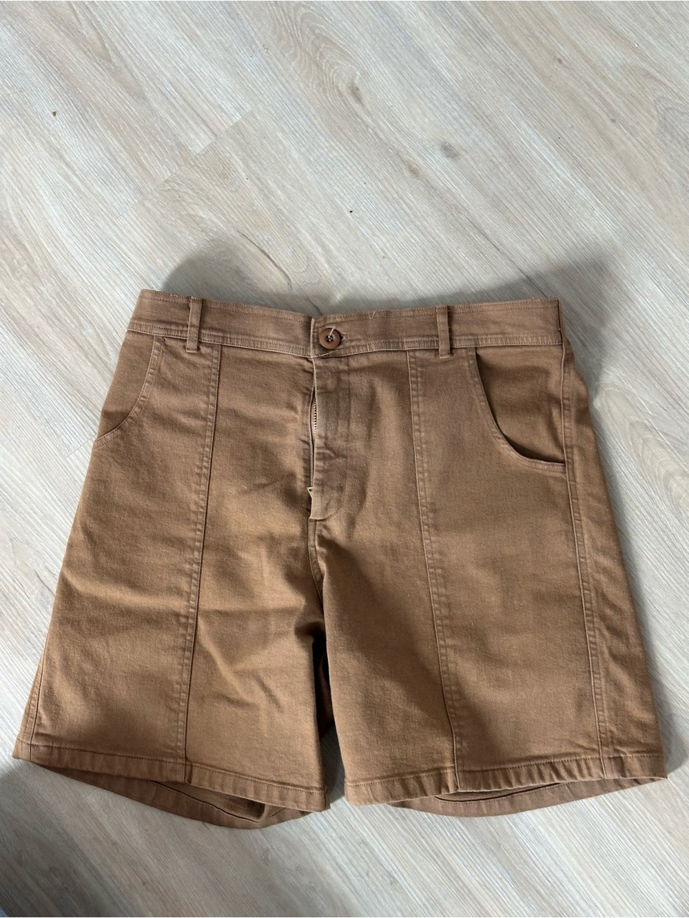 Jungmaven Men's Tan Canvas Flat Front Shorts